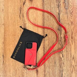 Bandolier Crossbody Case with Strap, wallet, and dust bag